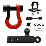 Trucktok 2" Hitch with Ball 50,600 lbs Strength & Shackle Key Lock TruckTok
