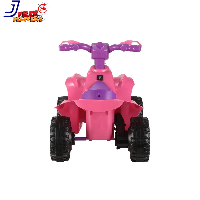 6V Battery-Powered Pink Ride-On ATV for Children Ages 2-5 Years
