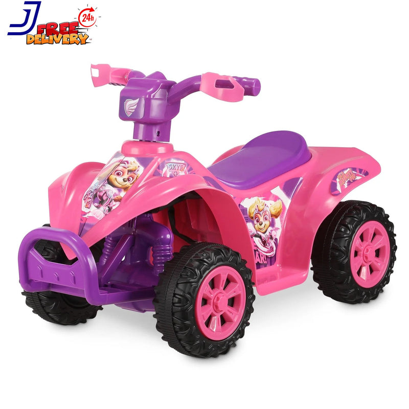 6V Battery-Powered Pink Ride-On ATV for Children Ages 2-5 Years
