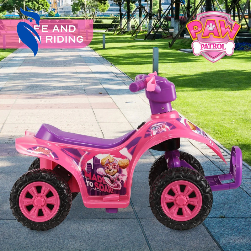 6V Battery-Powered Pink Ride-On ATV for Children Ages 2-5 Years