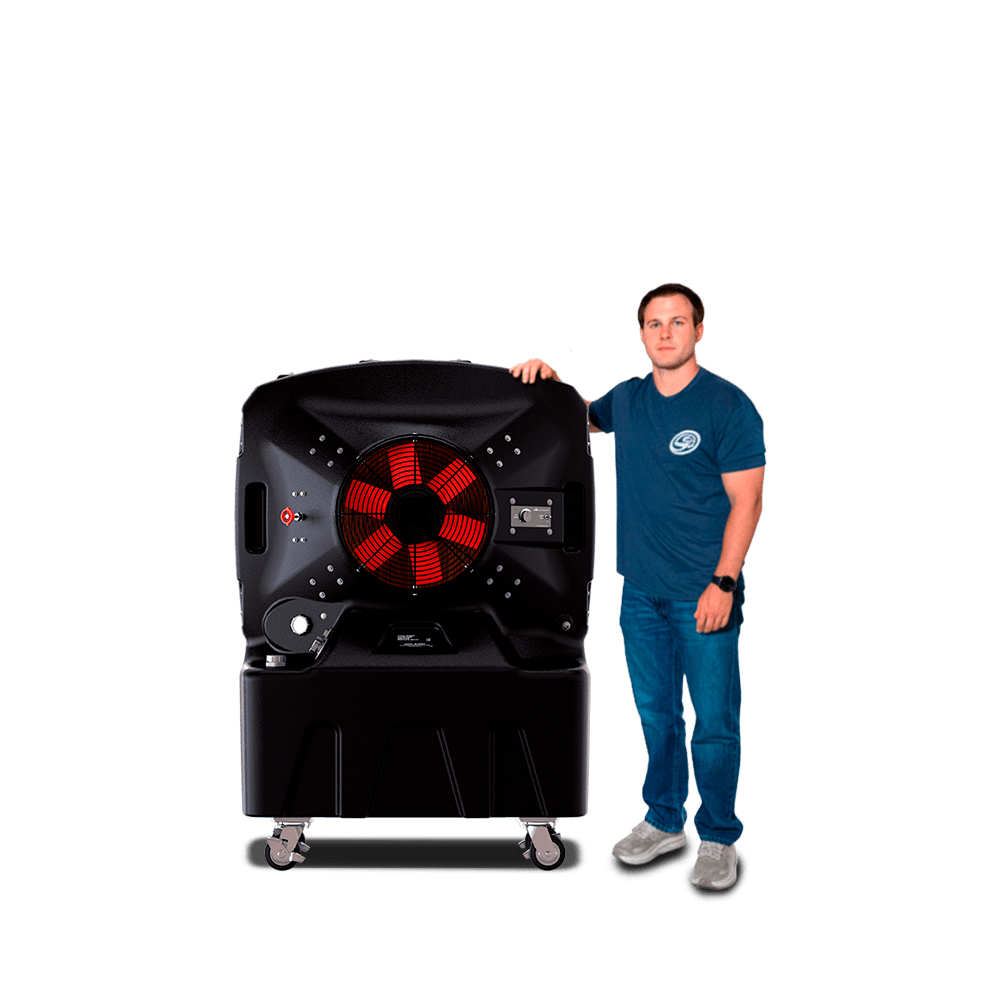 Industrial Evaporative Cooler - S&B Small - Cools 1,200 Sq Ft - 50-Gal Tank - Portable S&B