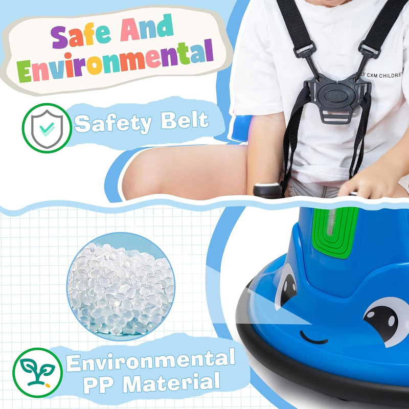 12V Electric Kids Ride-On Bumper Car with Remote Control