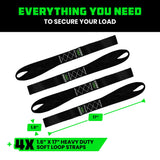 1.6" x 17" Soft Loop Tie-Down Straps (4-Pack)