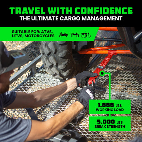 1.6" x 17" Soft Loop Tie-Down Straps (4-Pack)