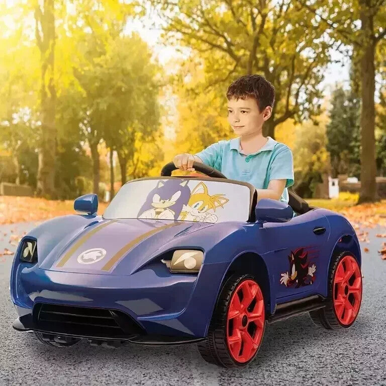 12V Battery-Powered Sonic Hedgehog Convertible Ride-On Toy