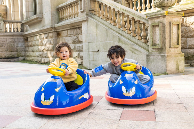 6V Battery-Powered Sonic Hedgehog Bumper Car for Kids Ages 2 and Up