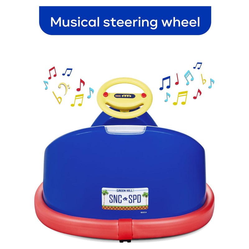 6V Battery-Powered Sonic Hedgehog Bumper Car for Kids Ages 2 and Up