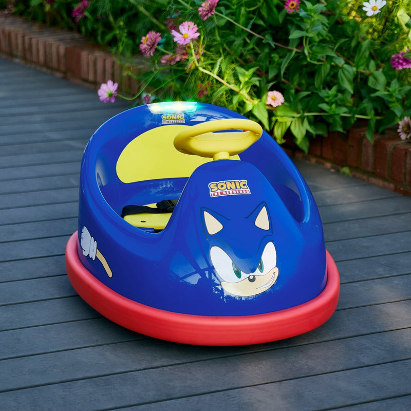 Sonic Hedgehog Electric Bumper Car for Kids 2-Speed 360-Degree Turning