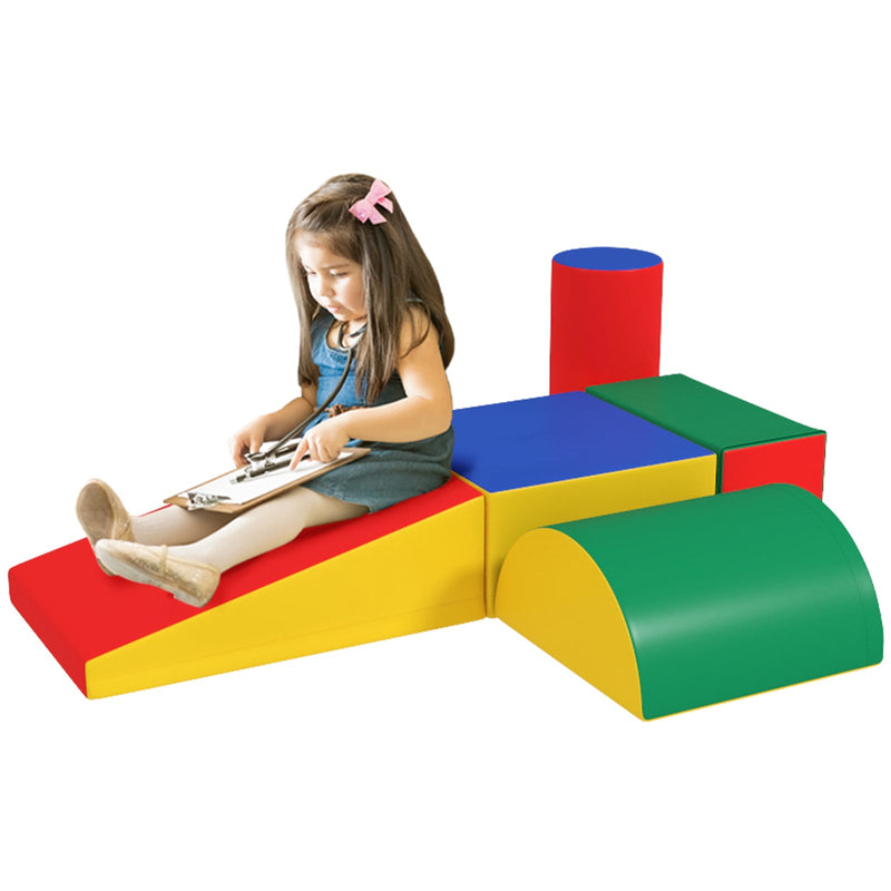 5-Piece Foam Climb and Crawl Activity Play Set for Babies, Soft and Safe Baby Play Equipment