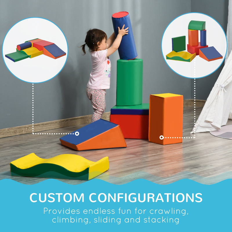 7-Piece Soft Foam Play Blocks for Kids Climbing and Crawling Gym Toy
