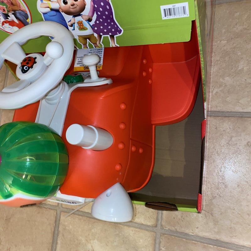 Interactive CoComelon 6V Ride-On Tractor Toy for Kids Ages 1.5-3 Years