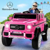 Sparkle and Cruise: 12V Pink Electric Ride-On Truck with Music, LED Lights, and Remote Control for Girls
