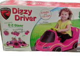 Sparkle and Drive: Dizzy Driver 6-Volt Ride-On Car with Storage in Pink for 18 Months+