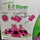 Sparkle and Drive: Dizzy Driver 6-Volt Ride-On Car with Storage in Pink for 18 Months+