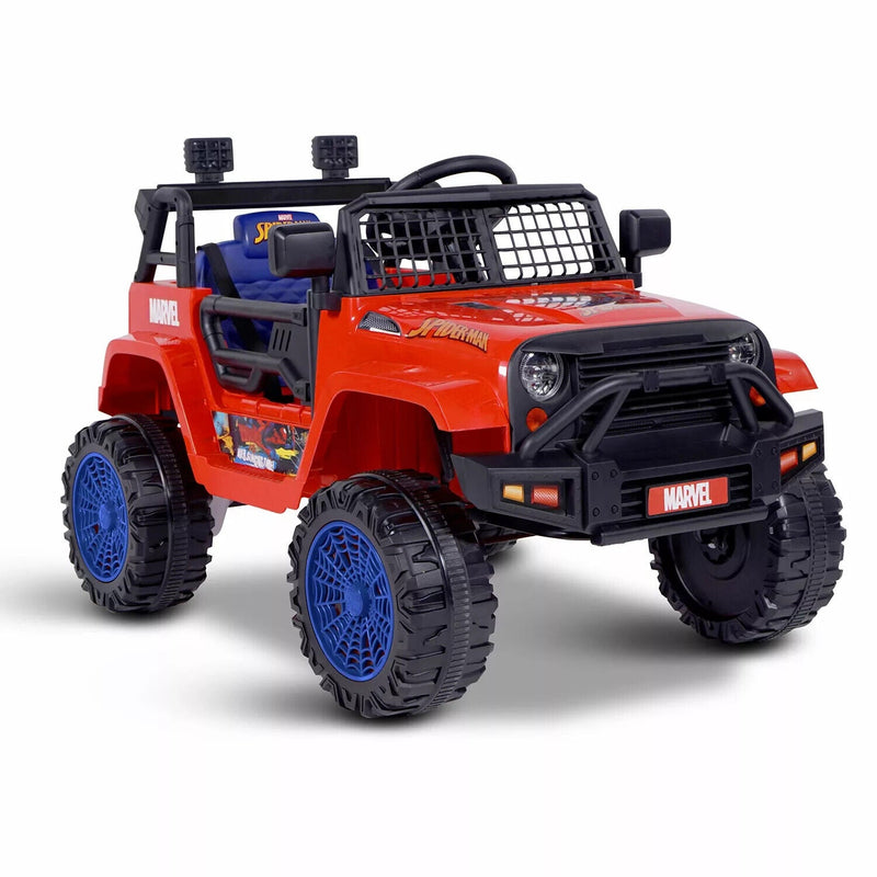 Spiderman SUV 6 Volt Ride-On Toy with Seat Belt for Safe Adventures