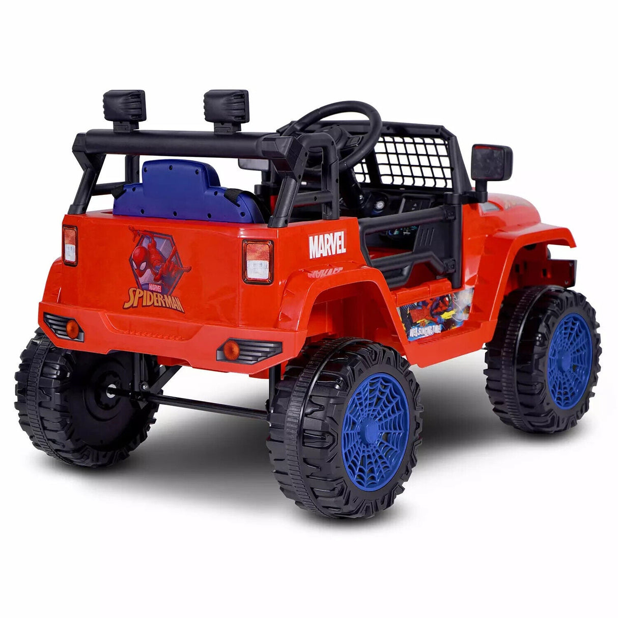 Spiderman SUV 6 Volt Ride-On Toy with Seat Belt for Safe Adventures