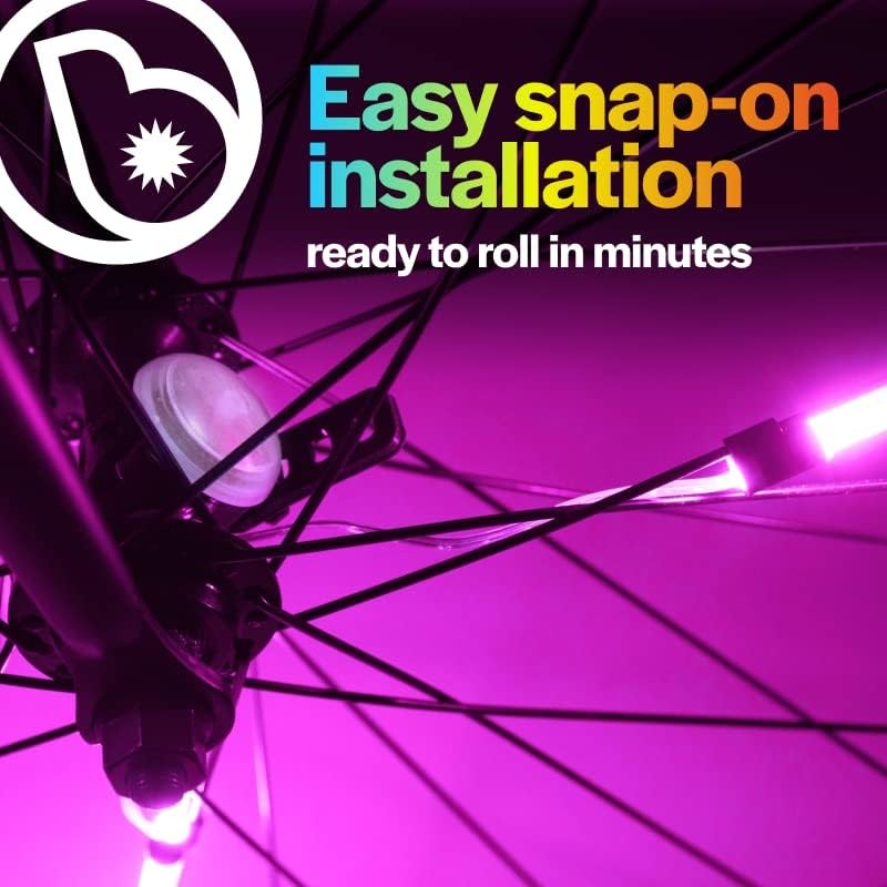 Pink Battery-Powered LED Spin Lights for Kids' Bikes and Ride-Ons
