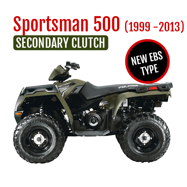 Sportsman 500 (1999-2013) Secondary Clutch EBS Tied Helix type Harvey's ATV Parts