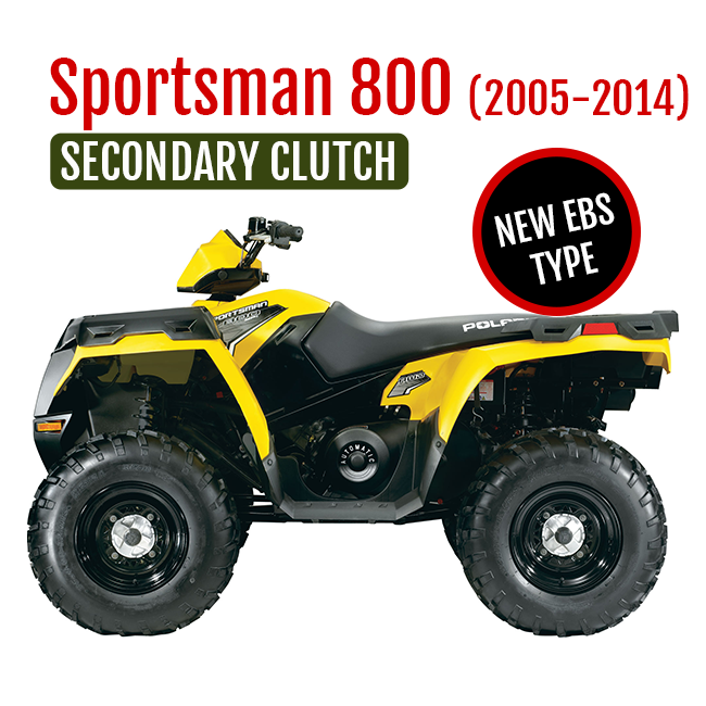 Sportsman 800 (2005-2014) Secondary Clutch -Tied type Upgrade EBS Harvey's ATV Parts