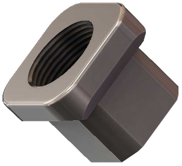 7/8-14 Left Hand Thread Tube Insert for 1 1/2 Inch ID Square Tubing