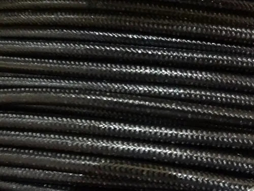 SRML BLACK 10 AWG FIBER GLASS BRAID APPLIANCE HI TEMP WIRE MOTOR LEAD PER FT AC/DC WIRE AND SUPPLY