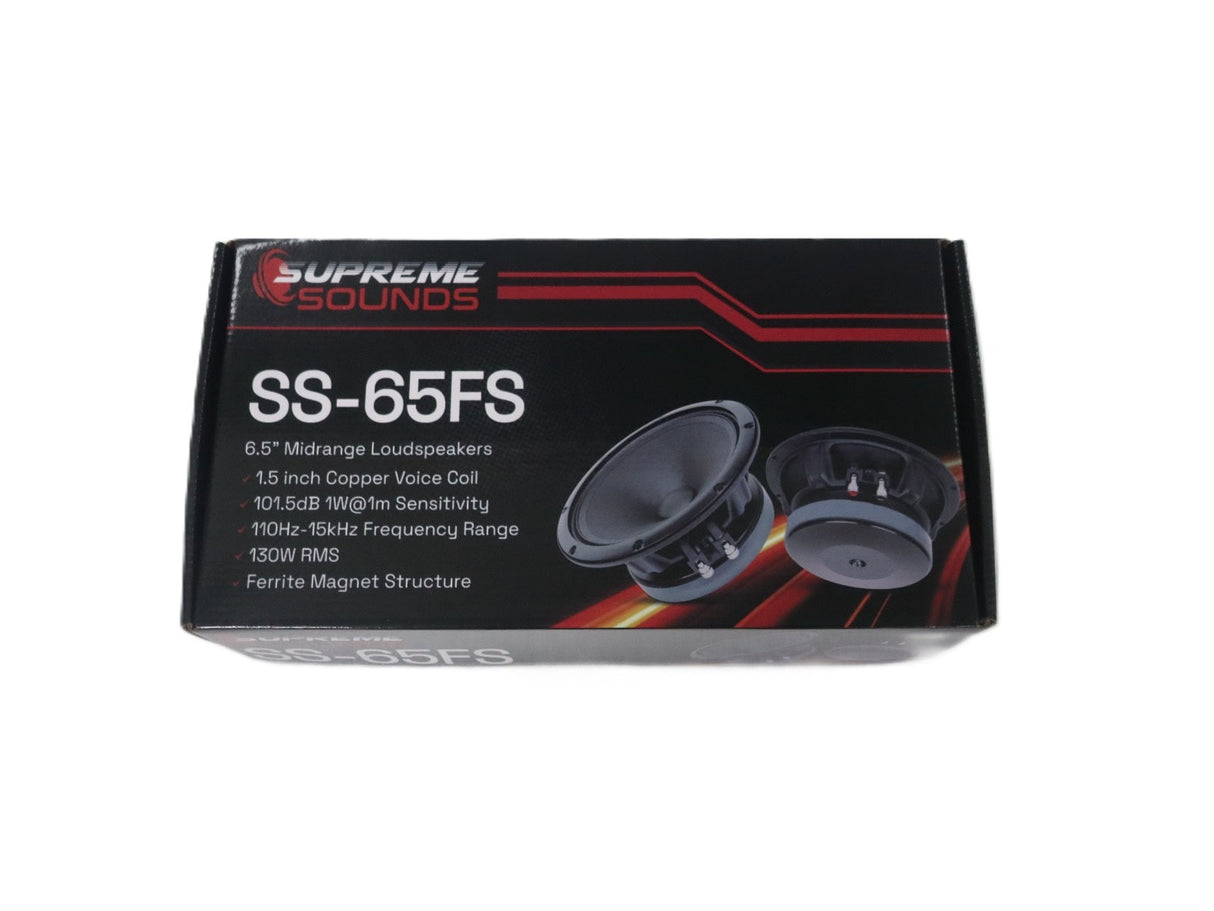Supreme Sounds SS-65FS 6.5" 130W RMS Midrange Speakers (Pair) Supreme Sounds