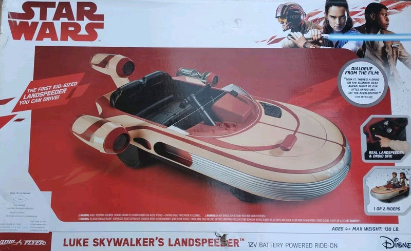 Luke Skywalker Tatooine Landspeeder 12V Kids Ride-On with Radio New Sealed