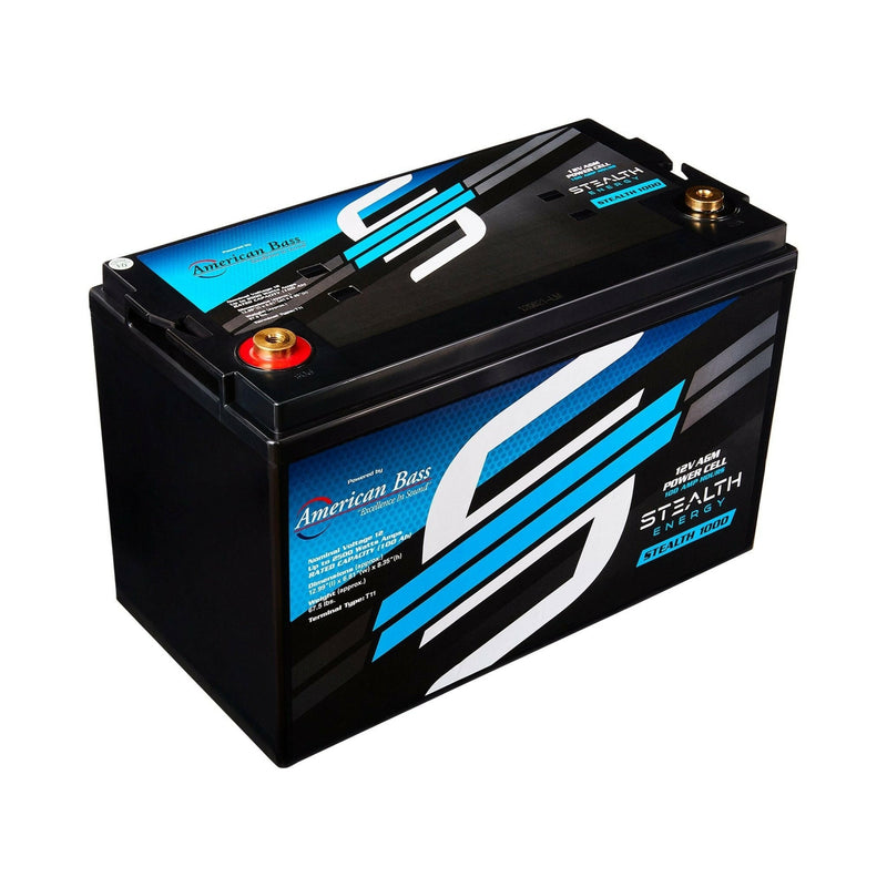 ST-1000 American Bass Audio Stealth 1000 | 100Ah AGM Battery | Maintenance-Free, Sealed Power for Car Audio & More