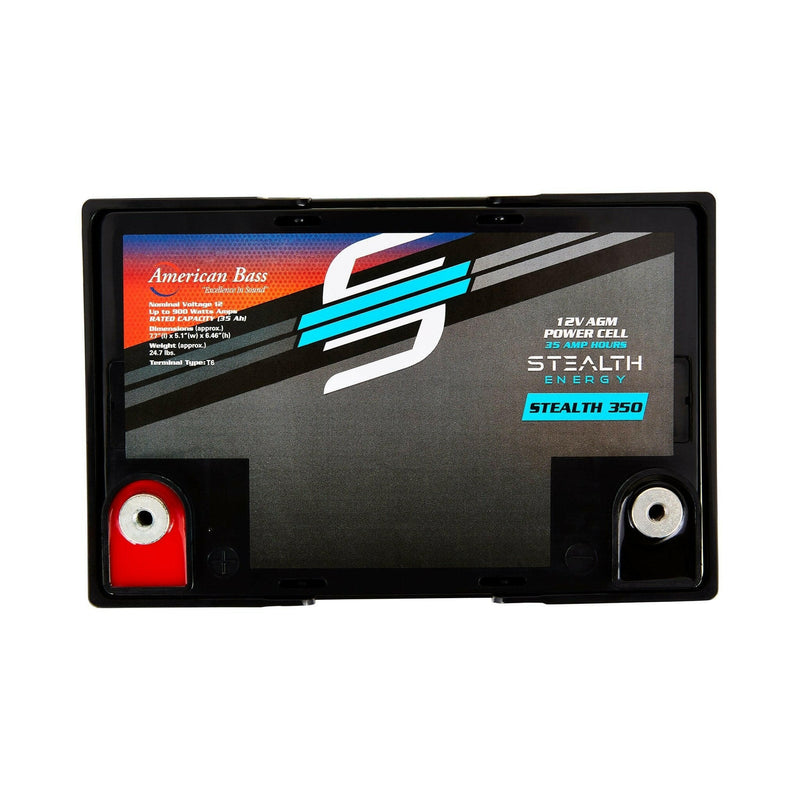 ST-350 American Bass Audio Stealth 350 | 35Ah AGM Battery | Maintenance-Free, Sealed Power for Car Audio & More