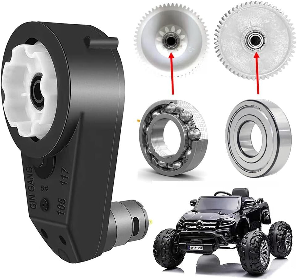 12V RS550 Gearbox Motor 40000RPM Sturdy Upgrade for Kids' Electric Vehicles