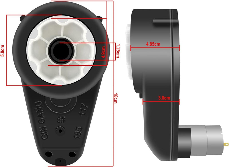 12V RS550 Gearbox Motor 40000RPM Sturdy Upgrade for Kids' Electric Vehicles