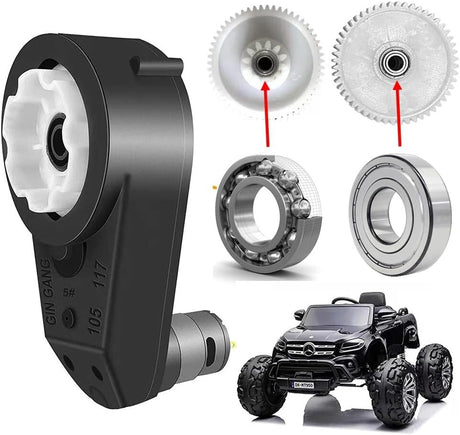 12V RS550 Gearbox Motor 40000RPM Sturdy Upgrade for Kids' Electric Vehicles
