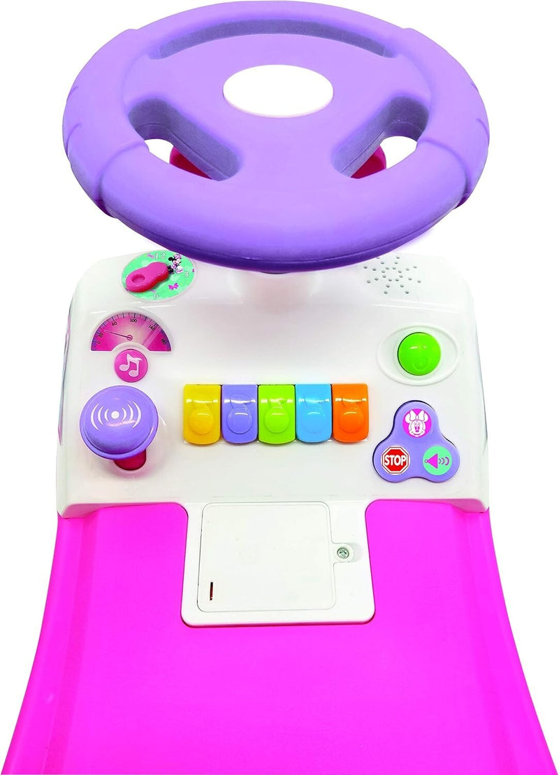 Sturdy Minnie Mouse Ride-On Toy with Music, Lights, and Dancing Features for Young Children