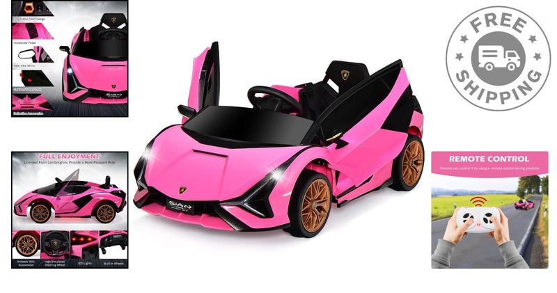 12V Kids Ride-On Car with Parent Remote Control and Spring Suspension