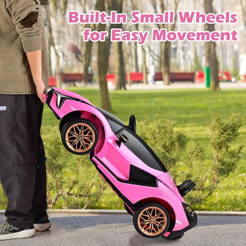 12V Kids Ride-On Car with Parent Remote Control and Spring Suspension