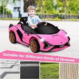 12V Kids Ride-On Car with Parent Remote Control and Spring Suspension