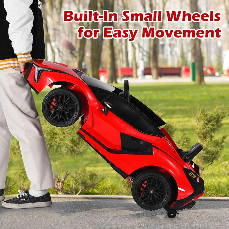 Licensed 12V Lamborghini Ride-On Car for Toddlers with Safety and Fun Features