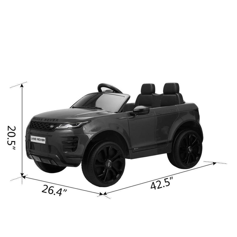 Stylish Black 12V 4-Wheel Kids Ride-On Car with Remote Control - Licensed Land Rover Design