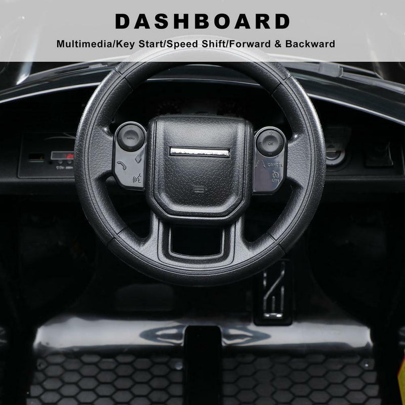 Stylish Black 12V 4-Wheel Kids Ride-On Car with Remote Control - Licensed Land Rover Design