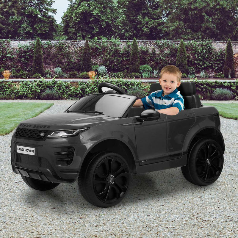 Stylish Black 12V 4-Wheel Kids Ride-On Car with Remote Control - Licensed Land Rover Design