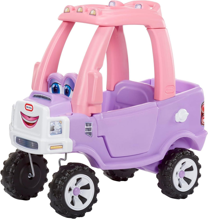 Stylish Princess Cozy Ride-On Truck with Working Horn and Drop-Down Tailgate