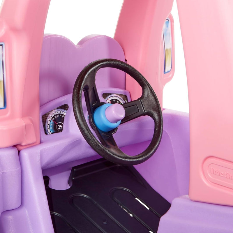 Stylish Princess Cozy Ride-On Truck with Working Horn and Drop-Down Tailgate