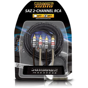 Sundown Audio SAZ2CH - 9FT 2 Channel RCA Interconnects Sundown Audio