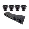 (4) Sundown Audio X8 v4 & Dodge Crew Cab 19-25 Quad 8" Subwoofer Box Combo Sundown Audio