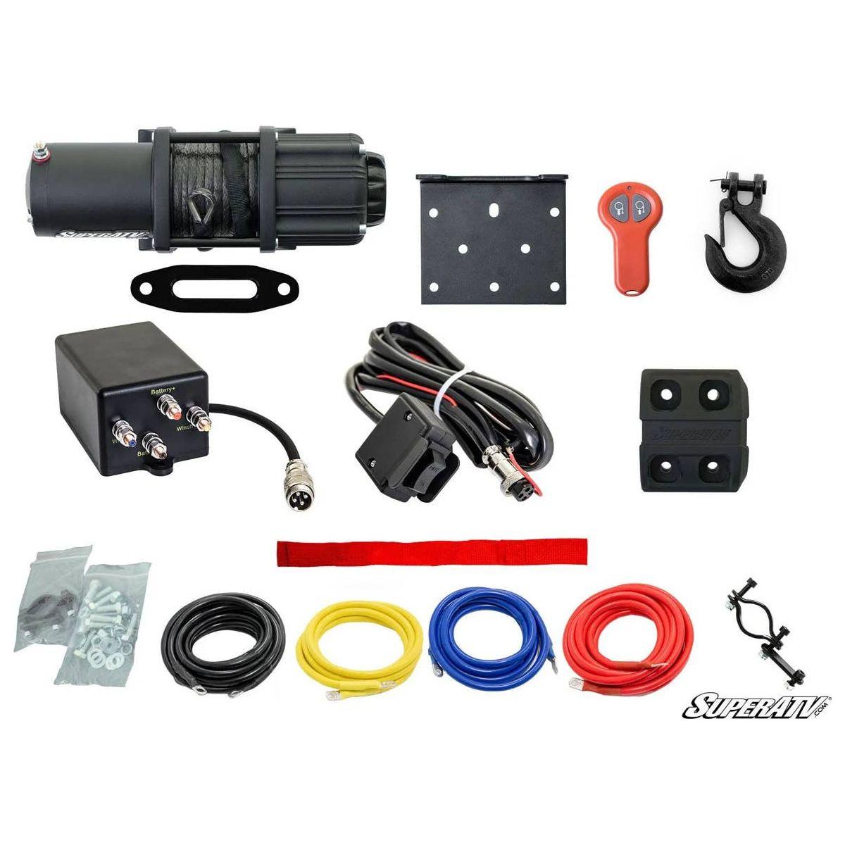 SuperATV 3500 LB UTV/ATV Winch With Wireless Remote & Synthetic Rope
