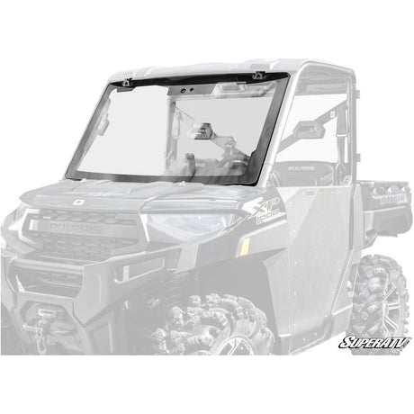 SuperATV 2017+ Polaris Ranger XP 1000 MaxDrive Power Flip Glass Windshield