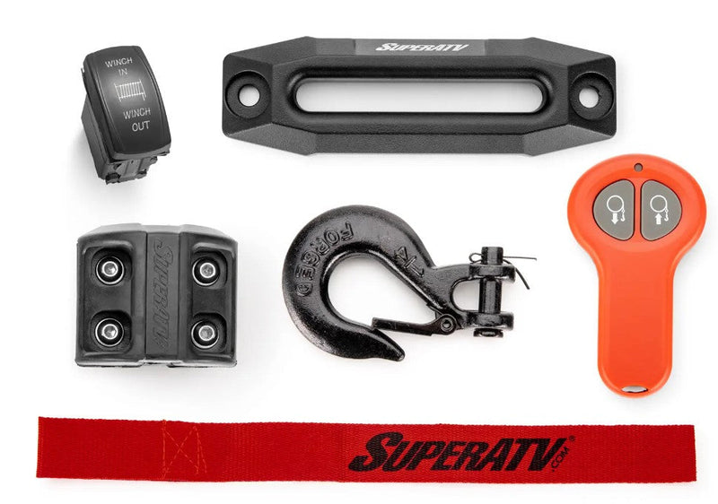 SuperATV 6000LB Winch with Remote & Synthetic Rope