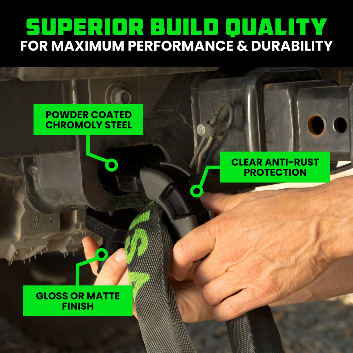 8-Ton Super Shackles w/ Isolators
