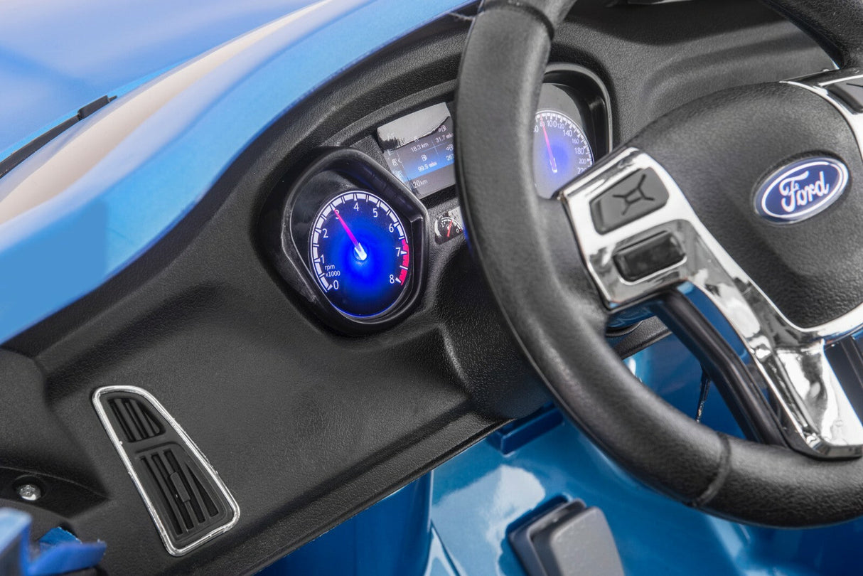 Licensed Ford Focus RS Kids Ride-On Car in Nitrous Blue