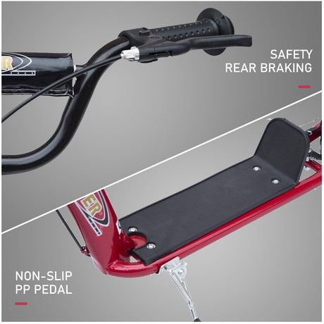 Kids Ride-On Car with Safety Belt, Adjustable Seat, and Durable Frame